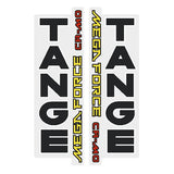 Tange Megaforce BLACK fork decal set - old school bmx - Bmx Products AU