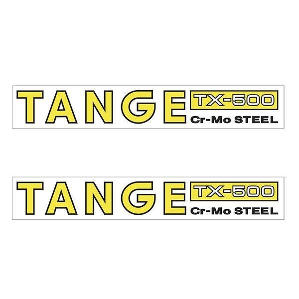 Tange TX500 CROMO YELLOW fork decal set - old school bmx - Bmx Products AU