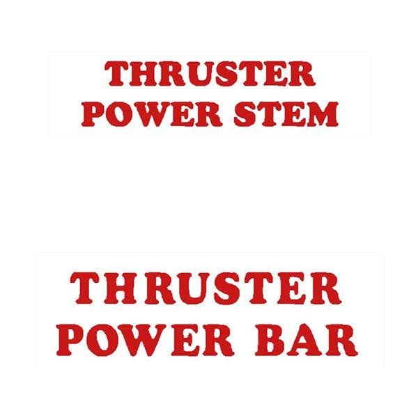 Thruster - BAR AND STEM RED decals on CLEAR - old school bmx - Bmx Products AU