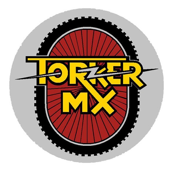 Torker - MX Round Gen 2 RED Chrome Head tube decal - Old School bmx - Bmx Products AU