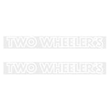 Two Wheelers - Fork - WHITE decals - Old school bmx - Bmx Products AU