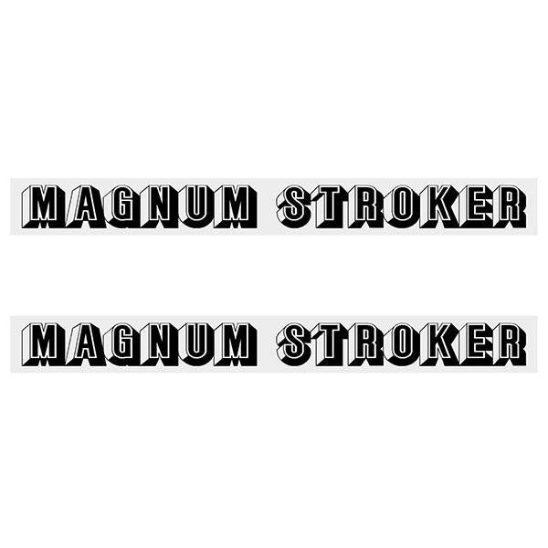 Two Wheelers - Top tube - MAGNUM STROKER - BLACK decals - Old school bmx - Bmx Products AU