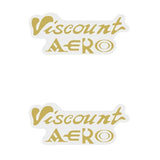 Viscount - Aero - Gold - Seat decal set - Old school bmx - Bmx Products AU