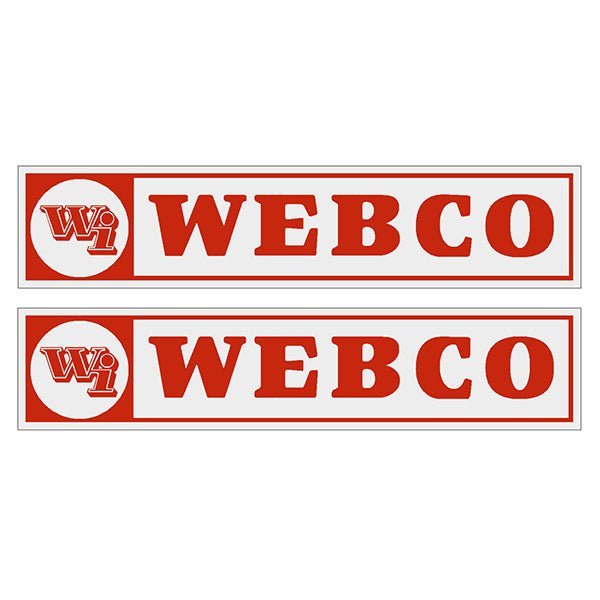 Webco - Red on clear downtube decals - old school bmx - Bmx Products AU