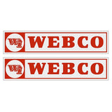 Webco - Red on clear downtube decals - old school bmx - Bmx Products AU