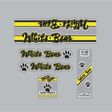 White Bear bmx decal set - old school bmx - Bmx Products AU