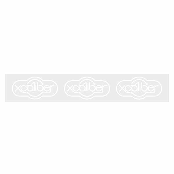 XCALIBER - Seat clamp WHITE decal - Old school bmx - Bmx Products AU