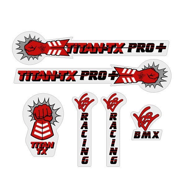 Yes BMX - Titan TX PRO decal set - old school bmx - Bmx Products AU